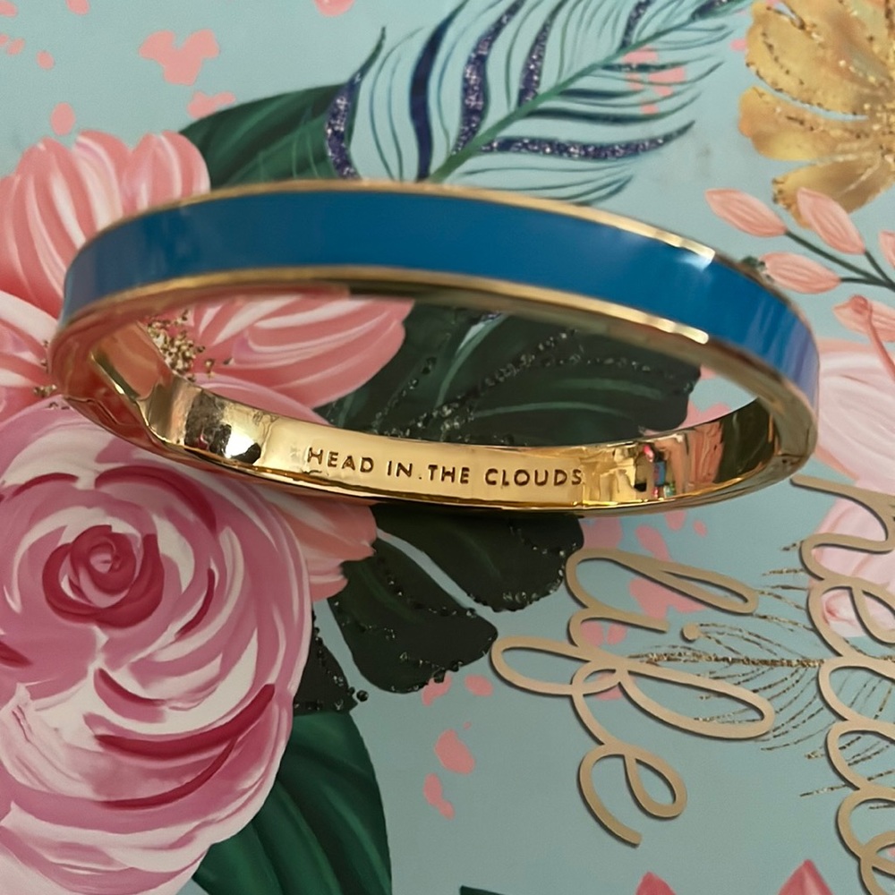Authentic head in the clouds kate spade enamel bangle